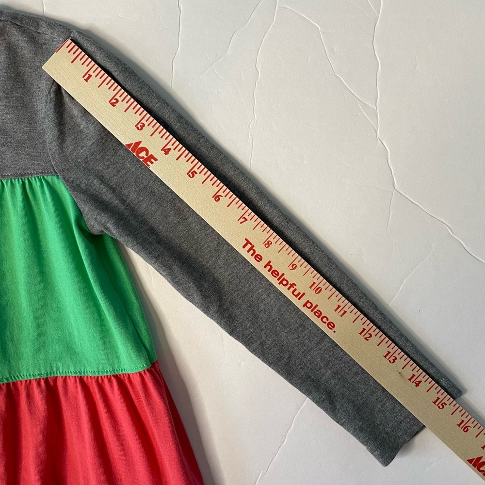 Hanna Andersson Girls Tiered Color block Twirl Power LS Dress Size 5 110 cm - Picture 12 of 12